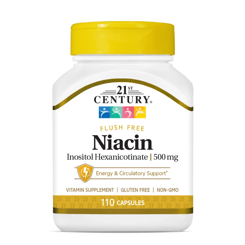21st Century Niacin 500mg Flush Free - Ниацин, Разфасовка 110 caps