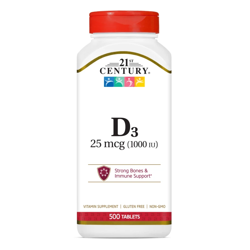 21st Century Vitamin D3 25mcg (1000IU) - Tabs - Витамин D, Разфасовка 500 tabs