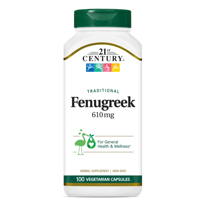 21st Century Fenugreek 610mg - Сминдух, Разфасовка 100 caps