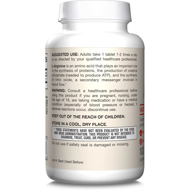 Jarrow Formulas Arginine 1000mg - Аргинин, Разфасовка 100 tabs