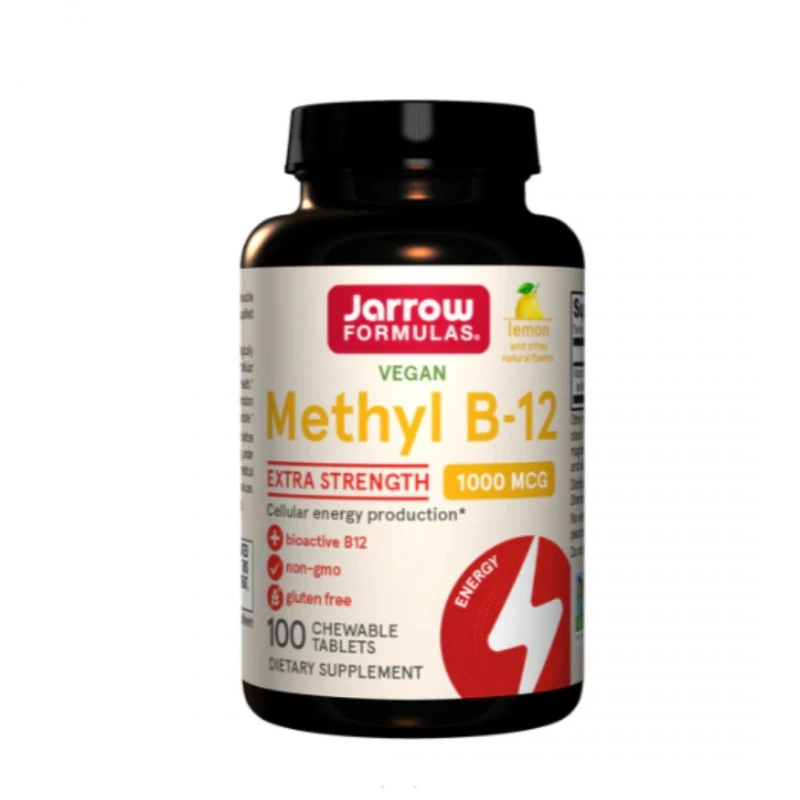 Jarrow Formulas Methyl B-12 1000 - Витамин B12, Вкус Лимон, Разфасовка 100 Chew tabs