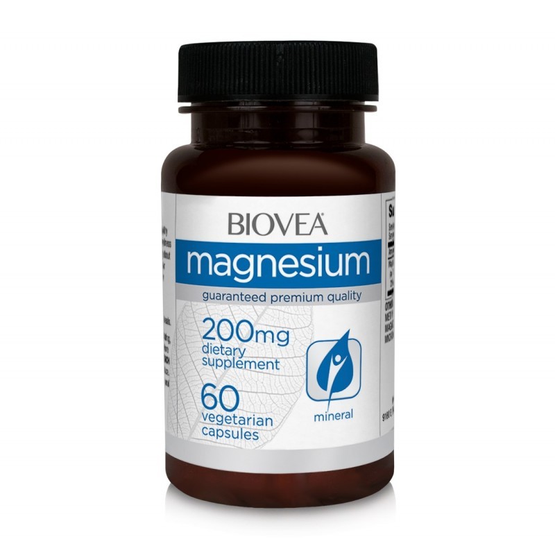 Biovea Magnesium 200mg - Магнезий, Разфасовка 60 caps