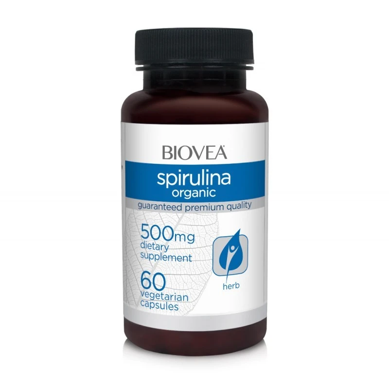 Biovea Spirulina Organic 500mg - Спирулина, Разфасовка 60 caps