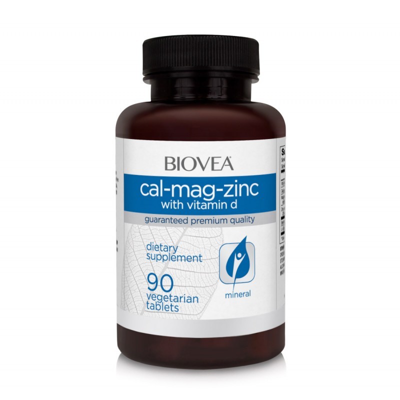Biovea Cal-Mag-Zinc + Vitamin D - Калций + Магнезий + Цинк + Витамин D, Разфасовка 90 tabs