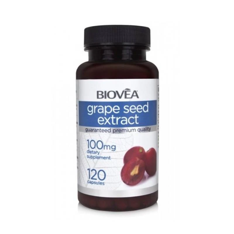 Biovea Grape Seed Extract 100mg - Екстракт От Гроздови Семки, Разфасовка 120 caps
