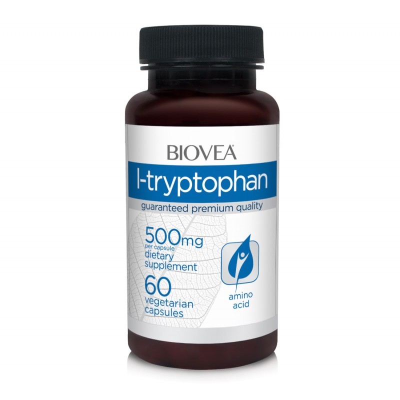 Biovea L-Tryptophan 500mg - Триптофан, Разфасовка 60 caps