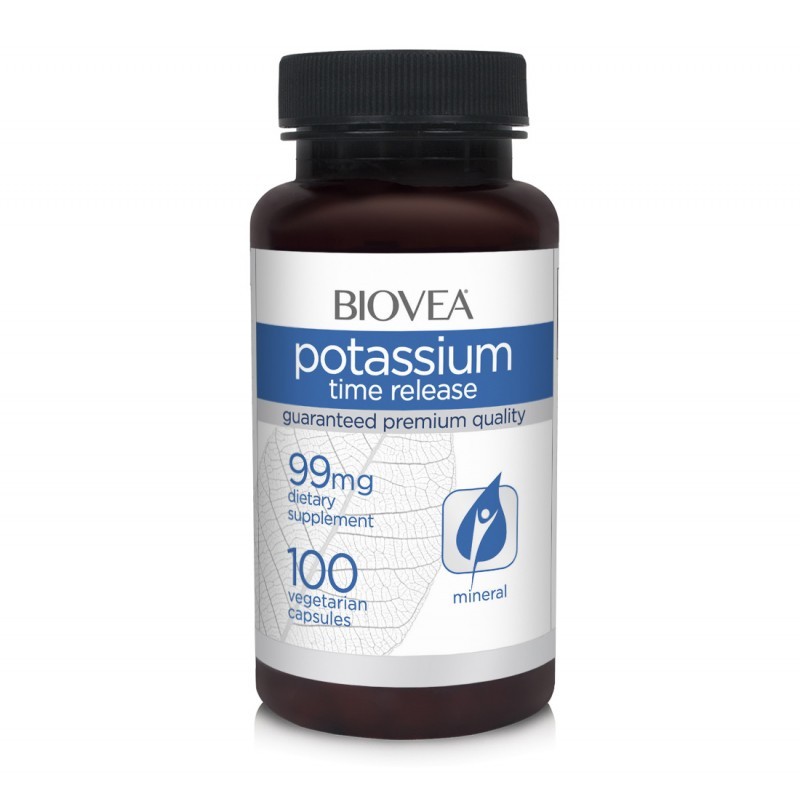 Biovea Potassium Time Release - Калий, Разфасовка 100 caps