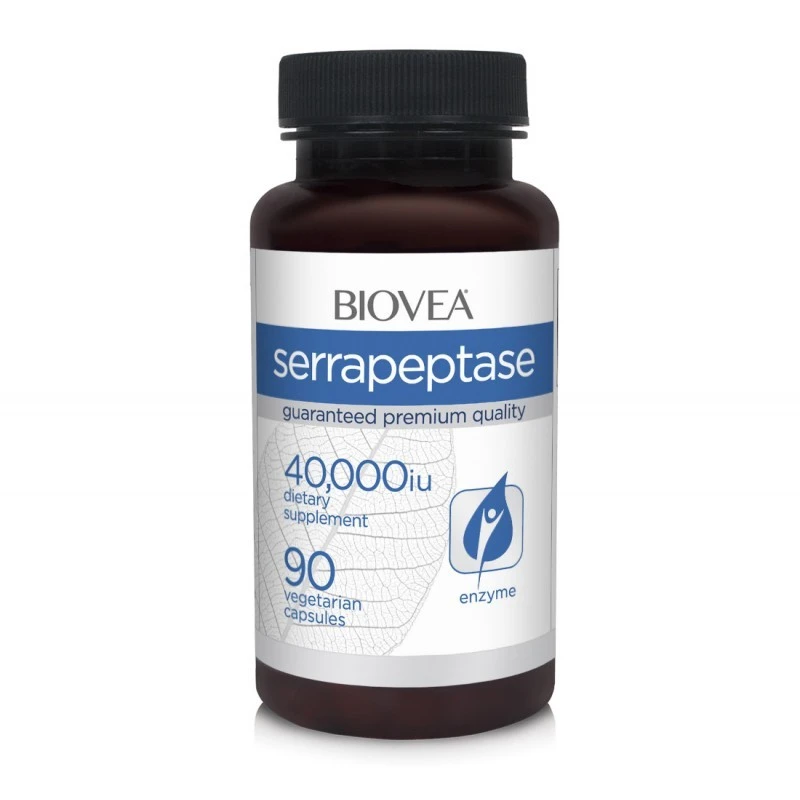 Biovea Serrapeptase 40 000IU - Серапептаза, Разфасовка 90 caps