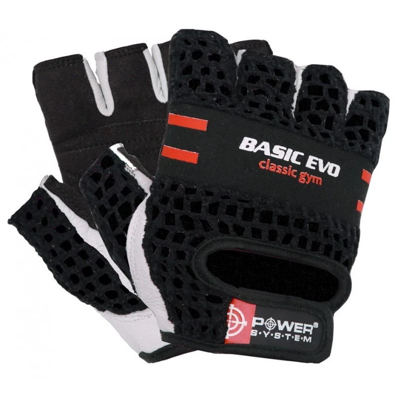 Power System Fitness Gloves Basic Evo - Red - Фитнес Ръкавици, Цвят Червен, Размер L