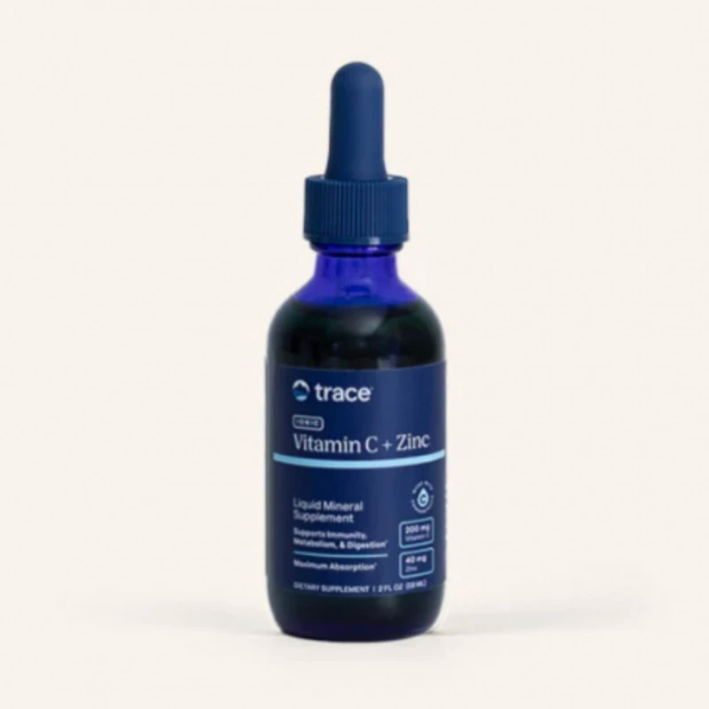Trace Minerals Zinc + Vitamin C - Цинк + Витамин C, Разфасовка 59ml