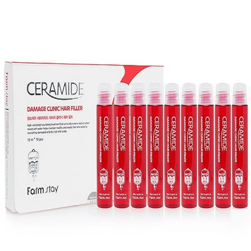 FarmStay Ceramide Damage Clinic Hair Filler, ампули за коса със серамиди за увредена коса