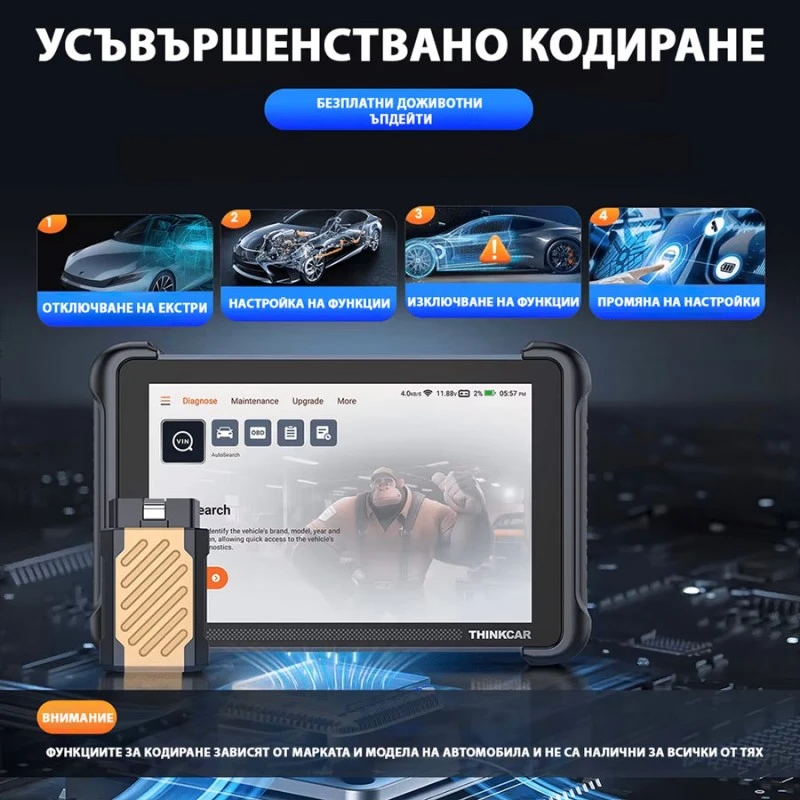 Автомобилна диагностика на български Thinkscan 689BT