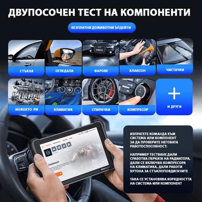 Автомобилна диагностика на български Thinkscan 689BT
