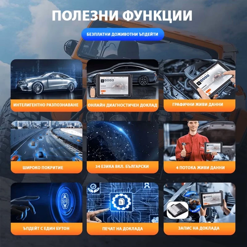 Автомобилна диагностика на български Thinkscan 689BT