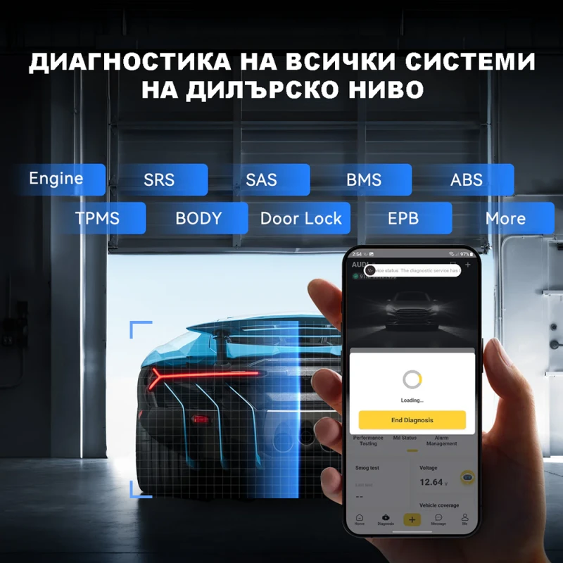 Уред за автомобилна диагностика Mucar BT200 MAX с безплатни доживотни ъпдейти