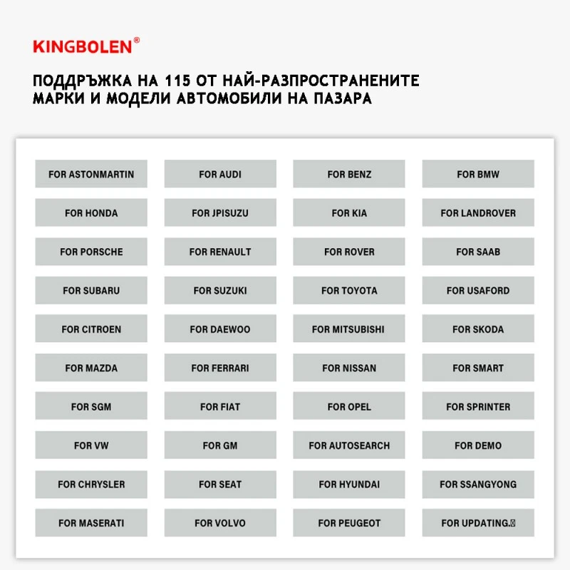 Уред за автомобилна диагностика модел Ediag на български