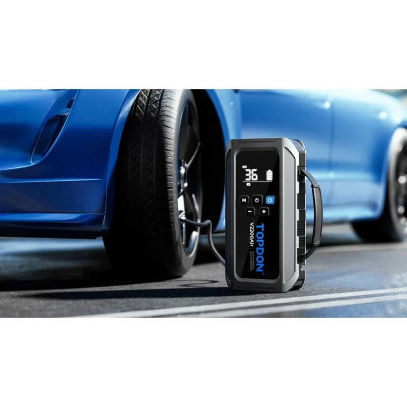 Бустер батерия за подаване на ток на автомобил модел Topdon V2200 air