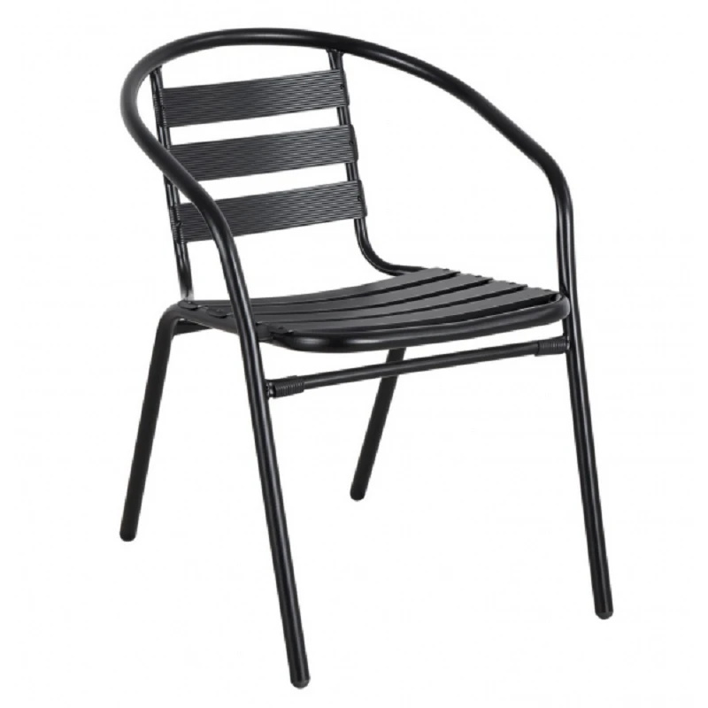 Стол, Метална рамка с алуминий, Черен, SC-017C