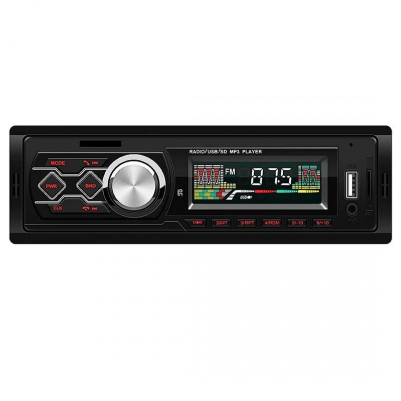 Автомобилен радио MP3 плеър, AUX, FM, TF, USB, BT, 4x45W, 12VDC