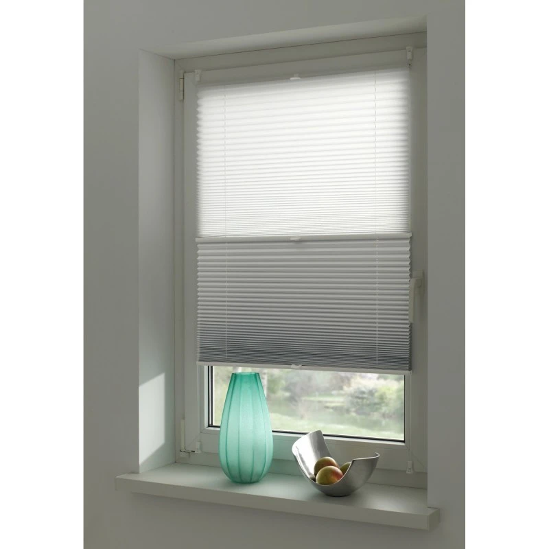 Щора плисе дуо Sunpro 57x150 см, бял