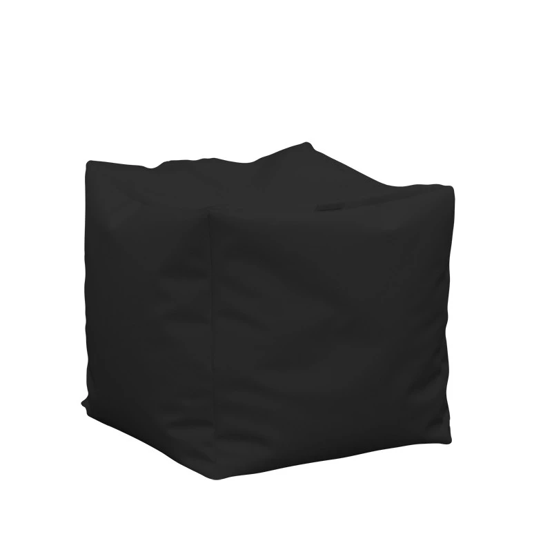 Пуф 80л. Табуретка Куб - Black Еко кожа