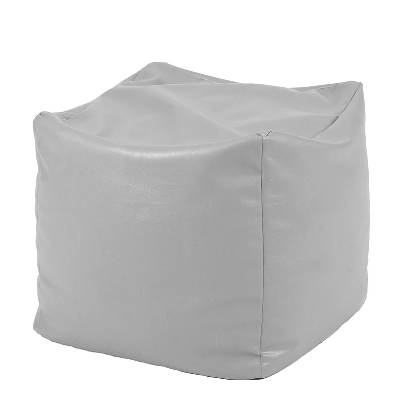 Pufrelax Пуф 80л.  Табуретка Куб - Teteron Grey  Подходящ за използване на открито  Перящ се калъф