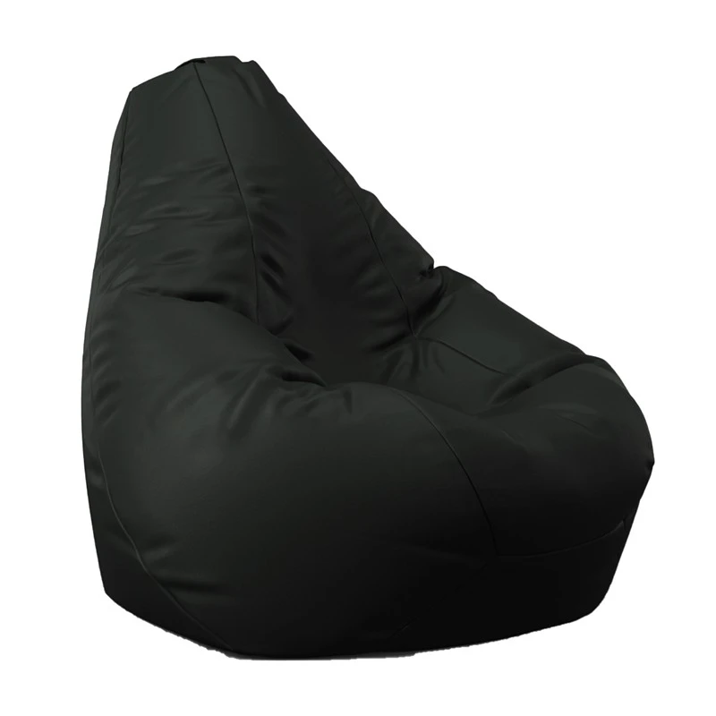 Pufrelax Пуф круша 220л. Nirvana Hobbit - Back 2 black PU кожа