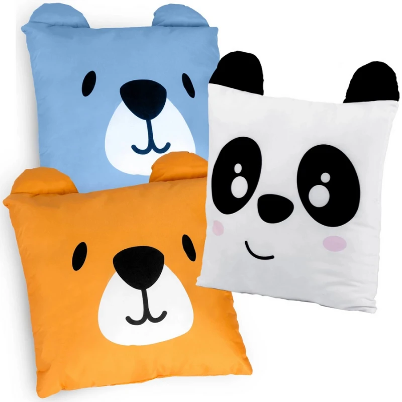 Палатка за игра Nukido, Сиво с възглавници животни