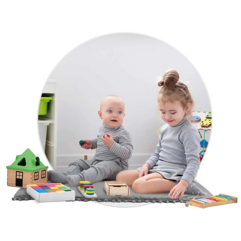 Палатка за игра Nukido, Сиво с възглавници животни