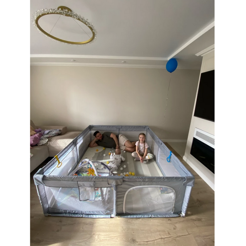 Комплект Кошара за игра с килимче, топки и дръжки - 1.20м х 1.80м