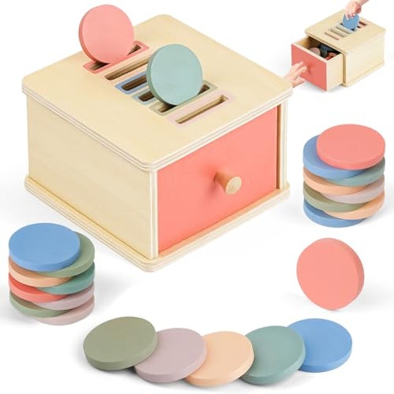 Образователна Монтесори кутия  - чекмедже с жетони, MalPlay