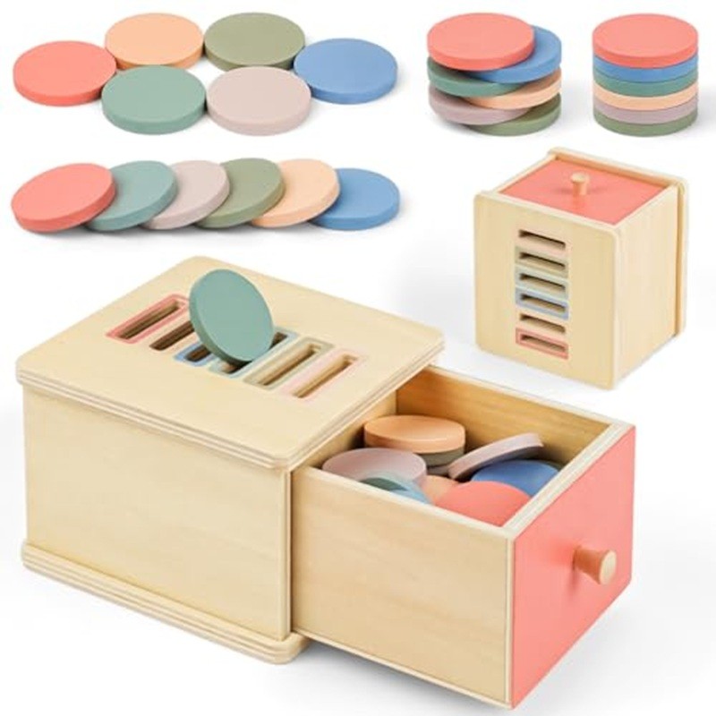 Образователна Монтесори кутия  - чекмедже с жетони, MalPlay