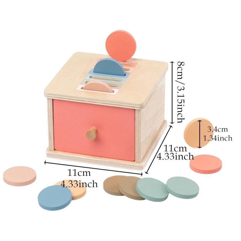 Образователна Монтесори кутия  - чекмедже с жетони, MalPlay