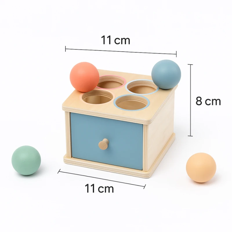 Образователна Монтесори кутия  - чекмедже с топчета, MalPlay