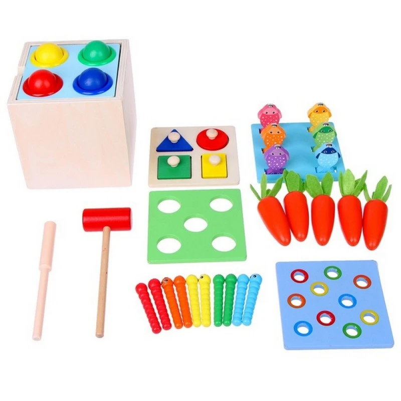 Монтесори сортер - 5 в 1, MalPlay