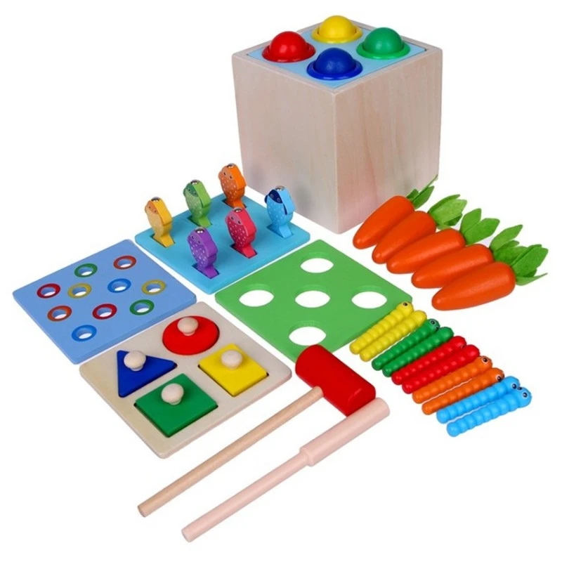 Монтесори сортер - 5 в 1, MalPlay