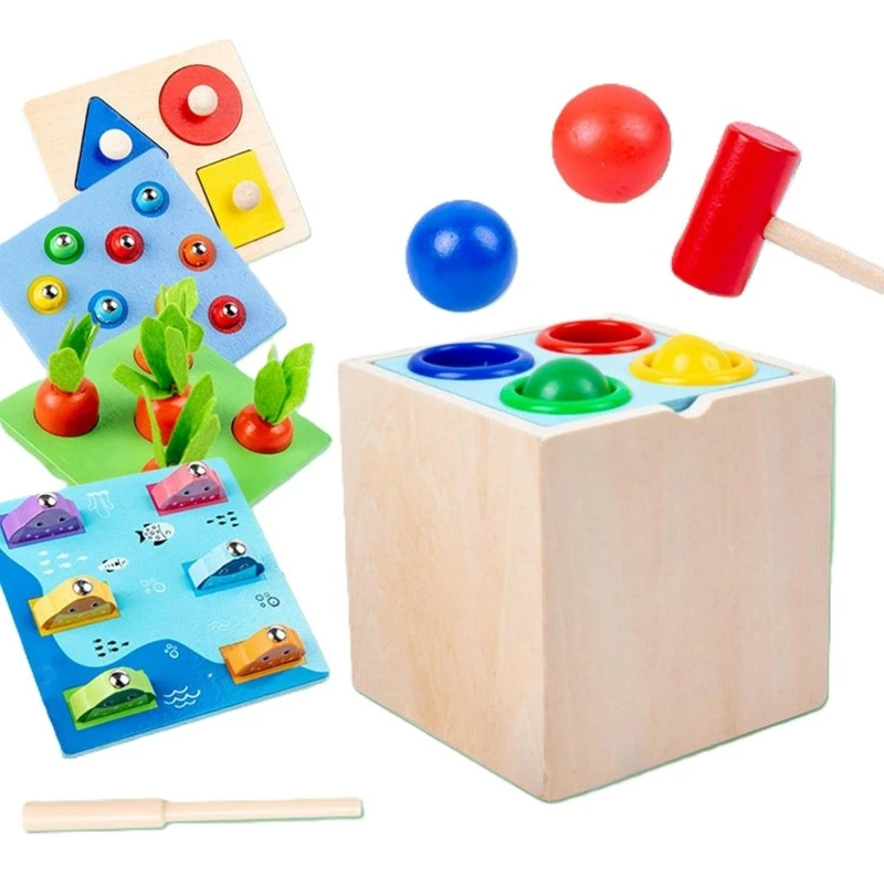 Монтесори сортер - 5 в 1, MalPlay