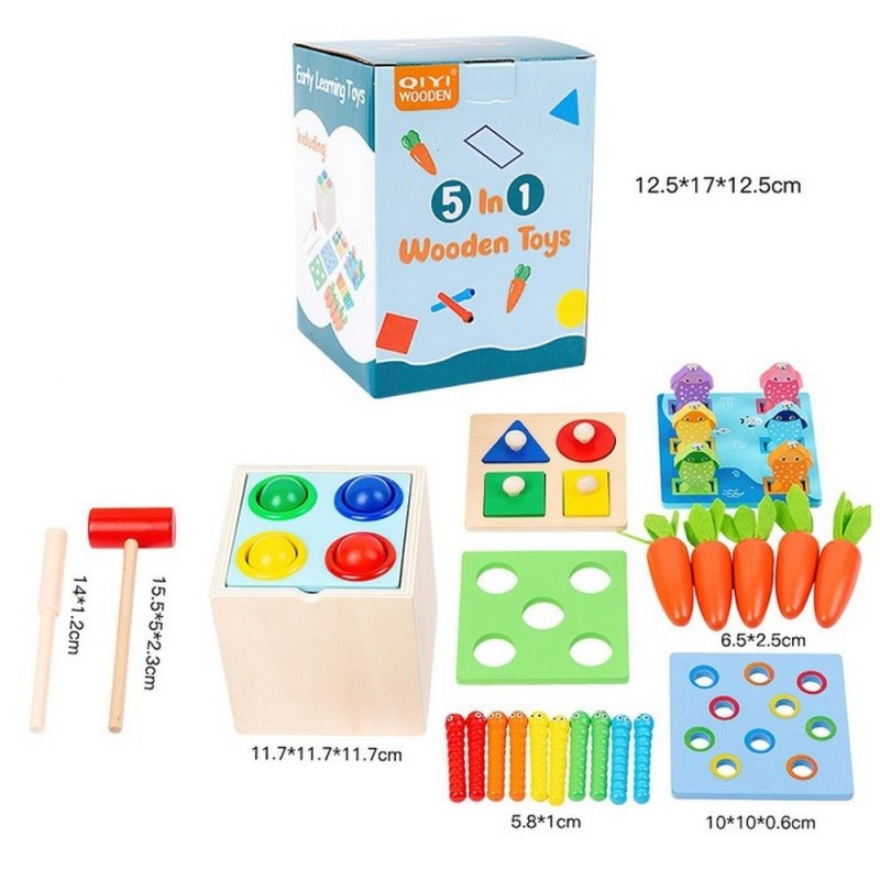 Монтесори сортер - 5 в 1, MalPlay