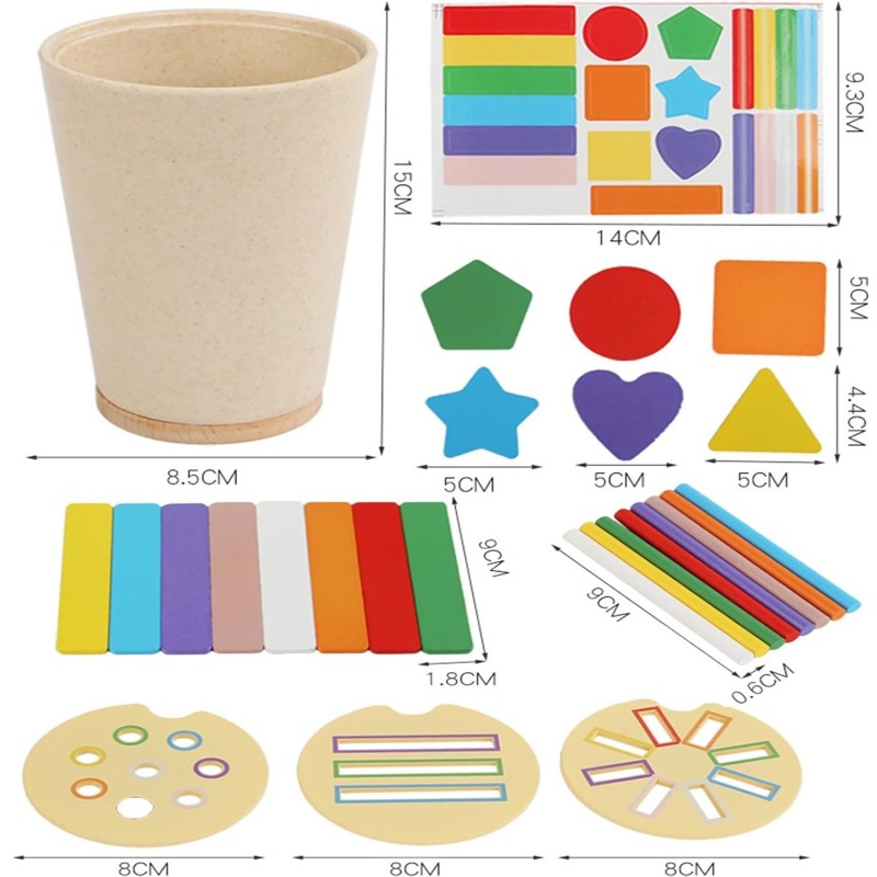 Монтесори дървен сортер - Цветове, MalPlay