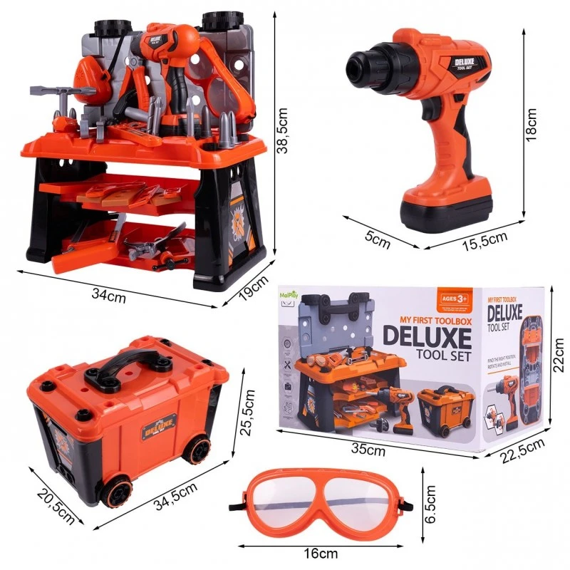 Голям куфар с инструменти MalPlay, 65 части