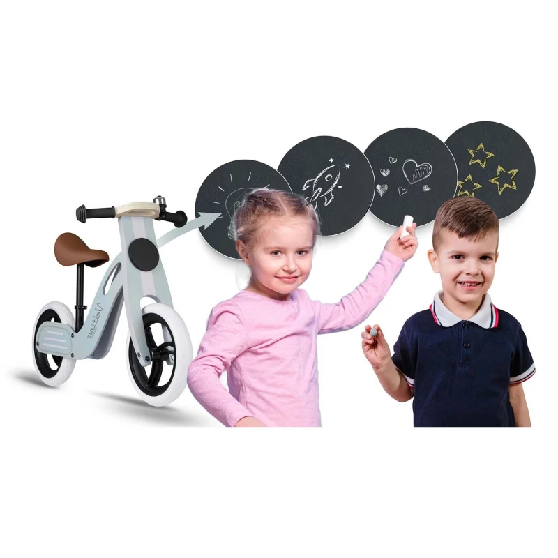 Дървено колело за баланс в светлосин цвят, Ricokids