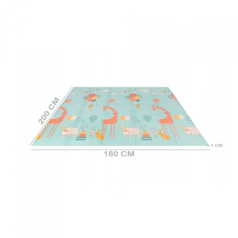 Килим за игра Ricokids, Жирафче с балони, Слонче, 180 х 200