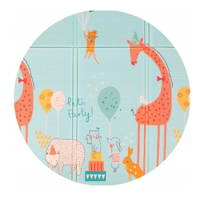 Килим за игра Ricokids, Жирафче с балони, Слонче, 180 х 200
