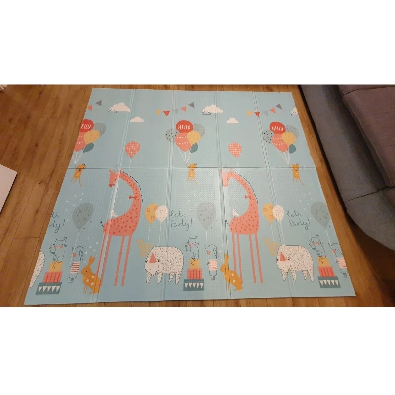 Килим за игра Ricokids, Жирафче с балони, Слонче, 180 х 200