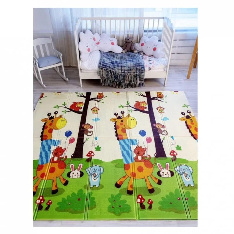 Детски килим за игра Ricokids Животни, 180 х 200 х 1