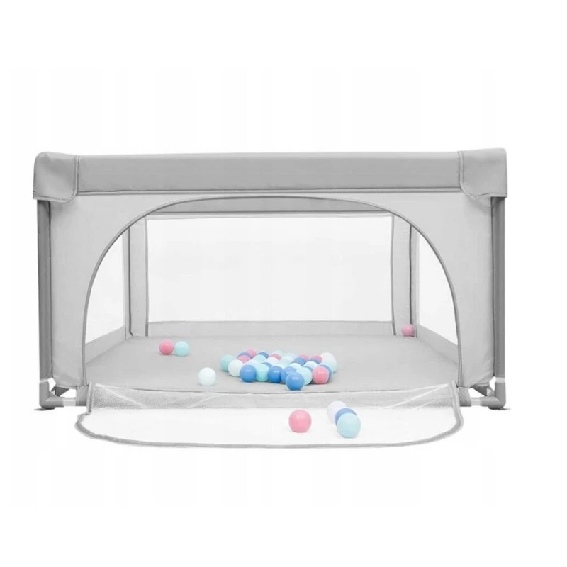 Детска Кошара За Игра JANSHOP, 120 х 120 см, Сива