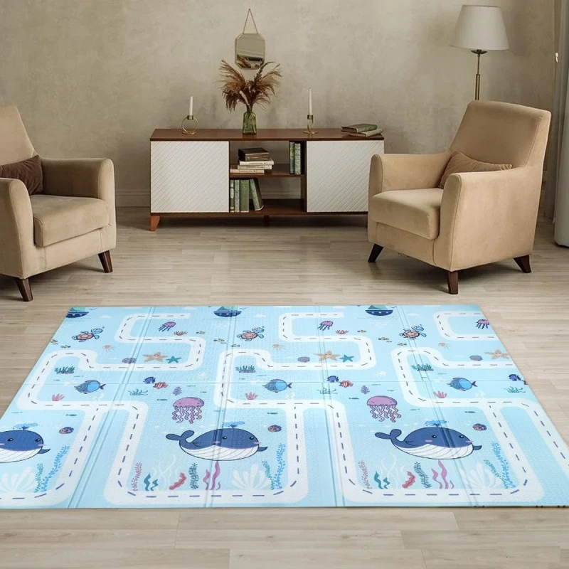 Килим за игра Ricokids, Въздушни балони, Морско приключение, 180х200