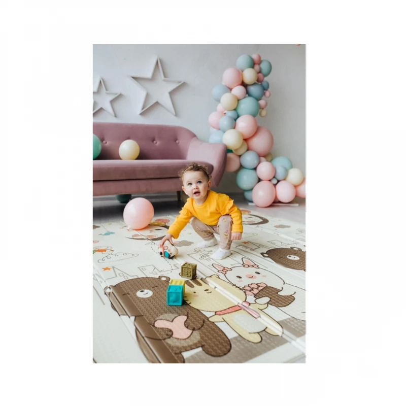 Детски килим за игра MalPlay, Приятели, 150 х 180 х 1