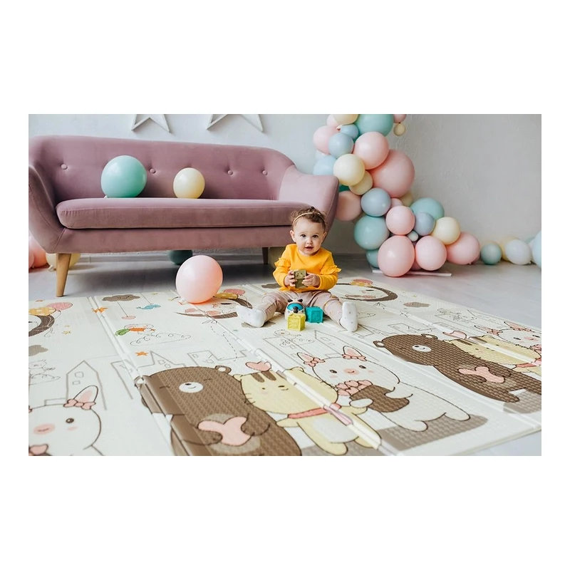 Детски килим за игра MalPlay, Приятели, 150 х 180 х 1