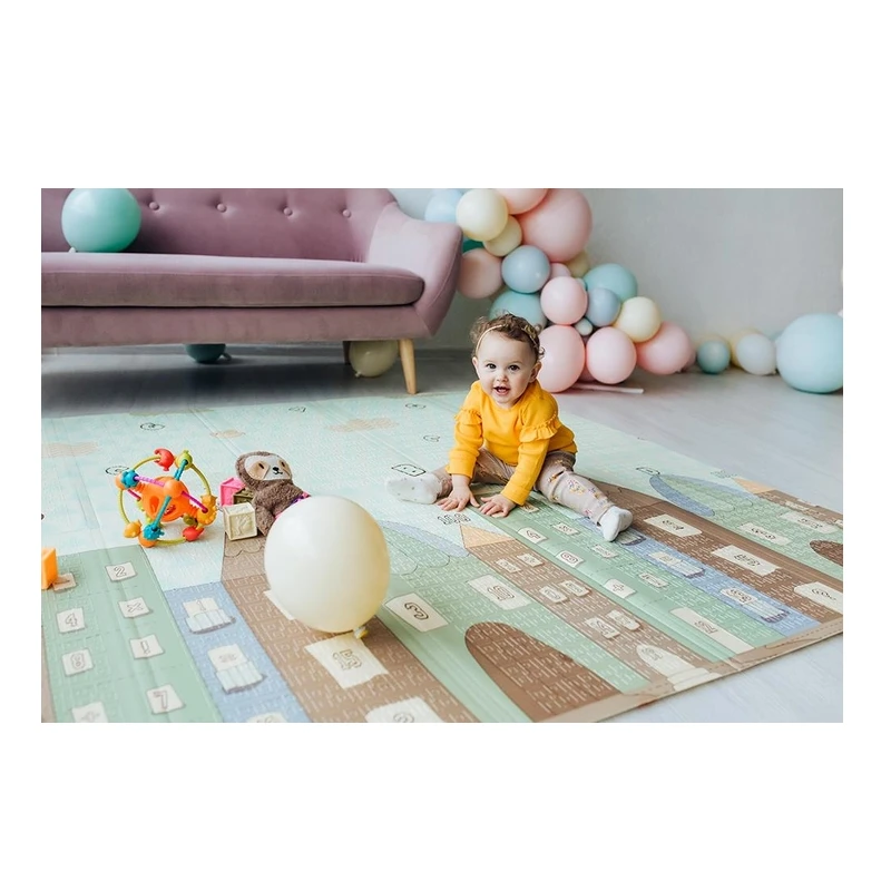 Детски килим за игра MalPlay, Приятели, 150 х 180 х 1